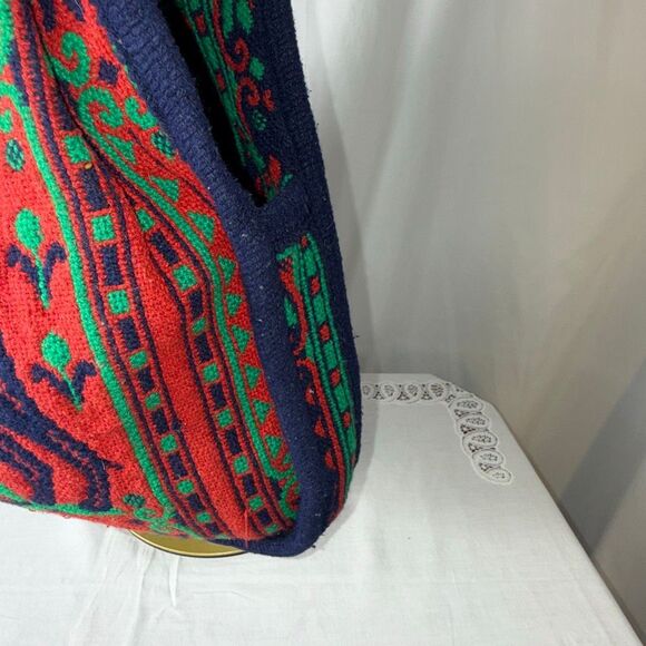 Vintage 1960s Italian Tapestry Handbag | “ROMA” Basilica & Capitoline Wolf Scene - Picture 7 of 12